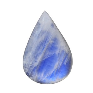 Magnifique Pierre de Lune Arc-en-ciel Naturelle Bleue Scintillante en Forme de Poire 25x17x6 MM pour Fabrication de Bijoux, Pierre Précieuse Aide au SPM - Product Image 1