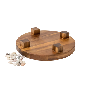 Bandeja básica de madera, portavelas de Pedestal de madera, bandeja de jabón, vajilla multifunción, decoración ecológica para el hogar para escritorios, venta al por mayor - Product Image 3