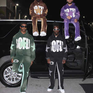 Nouveau design surdimensionné survêtement pour hommes-décontracté Streetwear t prix de gros sweat ensemble survêtement unisexe respirant - Product Image 4