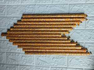 ไม้ดันดียาสีส้มประดับลูกไม้สำหรับเทศกาลนาวราตรี, ของตกแต่งงานแต่งงานแบบบันจารา, อุปกรณ์ประกอบการเต้นคู่แบบกุจราตี - Product Image 3