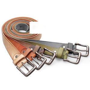 Ceinture décontractée en cuir véritable réversible solide pour hommes, couleur unique, haute qualité, imperméable, écologique, boucle en acier rotative tendance - Product Image 5