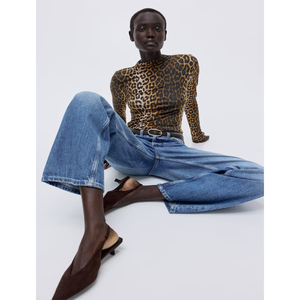 T-shirt à manches longues pour femme, coupe décontractée, en coton biologique, pulls en tricot à col roulé personnalisés pour homme, t-shirt à col rond, mode streetwear - Product Image 4