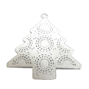Juego de decoración del hogar de 3 colgantes de hierro X Mas Tree Uso de lavado blanco para decoración de Navidad hecho a mano personalizado - Product Image 6
