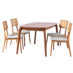Hot Selling Outdoor and Indoor Furniture <b>Dining</b> Table <b>Set</b> Wooden <b>Dining</b> <b>Set</b> With <b>4</b> <b>Chairs</b> High Quality Product - Product Image 4
