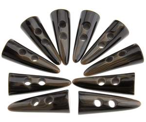 Natural Buffalo Horn Toggle <b>Button</b> Handcrafted Ox Horn Toggle Oval Shape - Product Image 6