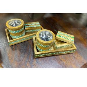 NOUVEAU Indian Top Selling Handmade Ramadan Gift Bone Inlay Black and White Mubkhar Bakhoor burner Incense burner Arabic Oud burner - Product Image 1