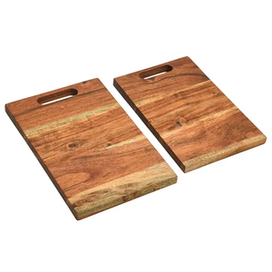 Plato de madera de acacia para servir, plato de mesa para servir alimentos, Juego de 2, proveedor mayorista de la India, diseño personalizado hecho a mano - Product Image 1