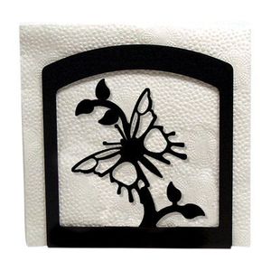 Servilletero de Metal Elegante y Duradero con Diseño de Mariposa en Color Negro, Accesorio de Mesa con Estilo para Cocina y Comedor - Product Image 1
