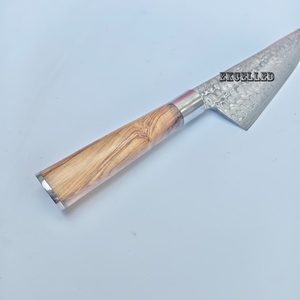 Venta caliente profesional 8 pulgadas Chef cuchillo hecho a mano Premium japonés Damasco acero carbono acero mango de madera cuchillos de cocina - Product Image 4