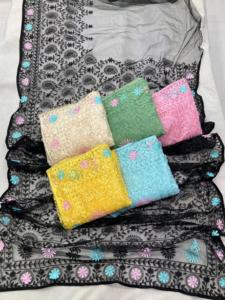 เสื้อเบลาส์ส่าหรีปักลายสีเหลือง,เสื้อผ้าอินเดียแขนสามส่วนผ้าฝ้ายสำหรับผู้หญิงทรงพอดีตัว - Product Image 5