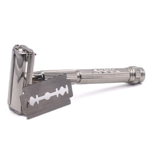 OEM Best-seller Instruments de beauté écologiques Vente en gros Rasoir de sûreté en bois et en acier à bord droit en bambou naturel - Product Image 4