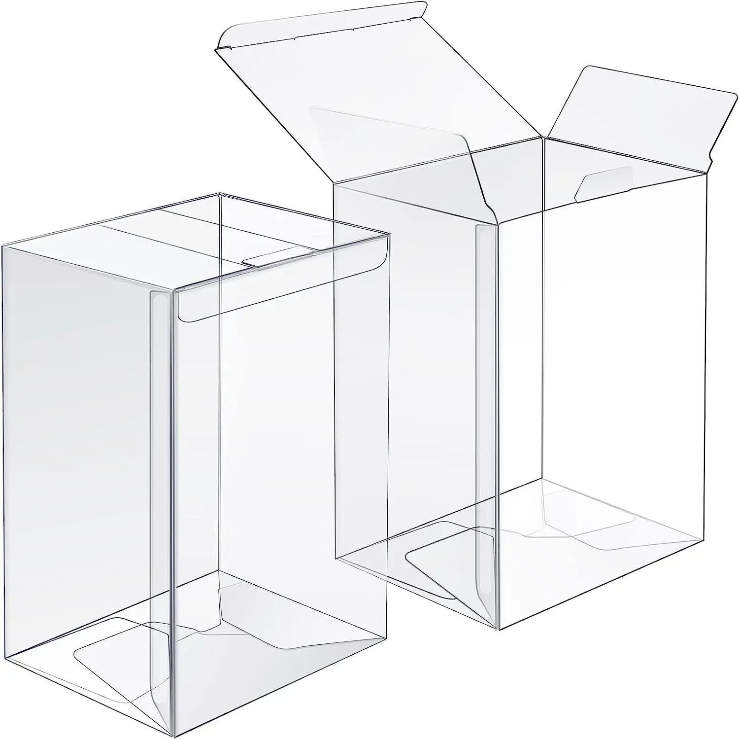 Custom Bulk Luxury Plastic Clear Gift Packaging Box PVC 0.35 mm Transparent Vinyl Funko Pop protector