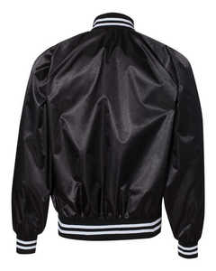 Chaquetas Varsity de Poliéster Satinado OEM, Chaquetas de Producto Terminado para Hombre, Chaquetas Varsity de Satén de Seda - Product Image 6