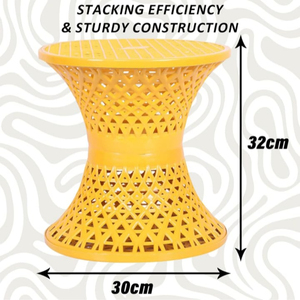 Taburete amarillo Damroo con malla de plástico duradero portátil para comedor Hospital dormitorio baño cocina Hotel espacios al aire libre - Product Image 3