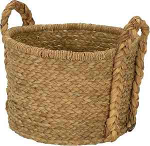 Best Choice Premium Vietnamese Eco-friendly Handmade New Styling <b>Round</b> Water Hyacinth <b>Basket</b> With Handles for Households - Product Image 6