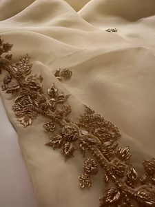 Handcrafted Zardozi Embroidery Rayon <b>Sarees</b> & Ethnic Dresses Quick Dry Loose Fit All Seasons for Best Wholesale Price - Product Image 3