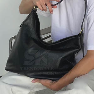 Nuevo Bolso Hobo de Cuero de Alta Calidad de un Solo Color, Informal, Cómodo, de Cuero de un Solo Color - Product Image 6