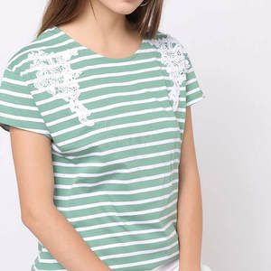 T-shirt pour femmes de qualité supérieure en gros, couleur unie, respirant, léger, 100% coton - Product Image 3