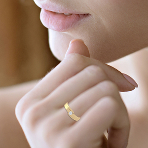 Rikhava Anillo de dedo fino para mujer con diamantes reales Más popular para bodas y compromisos Joyería certificada IGI - Product Image 5