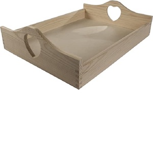 Bandeja de madera sólida para servir café y té, mesa de comedor, para el hogar, oficina y boda, elegante, nueva - Product Image 1