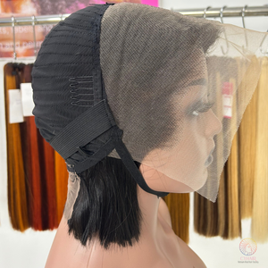 Venta al por mayor de hueso virgen recto de onda profunda 13X4 para pelucas delanteras de encaje 8 pulgadas para mujeres negras Vietnam cabello humano - Product Image 5