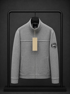 <b>Men's</b> <b>White</b> Cotton Puffer <b>Jacket</b> Stand Collar Zipper Closure Casual Knitted Solid Color Winter Wear Waterproof Nonwoven Front - Product Image 4