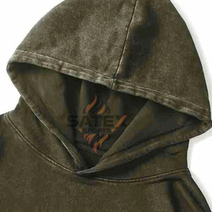 Heavyweight Acid Wash Pullover Hoodie Custom Oversized Streetwear Unisex Blank Vintage Sweatshirt for Wholesale - Product Image 4