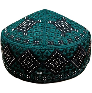 Oración musulmana Topi cubierta de cabeza musulmana mejor calidad al por mayor Topi para hombres sombreros Kufi de punto Islámico - Product Image 6