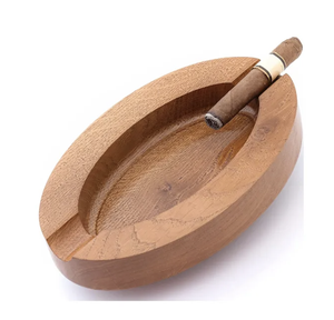 High Quality Wooden <b>Ashtray</b> Whisky Cup Tray Cigar Table Top Cigarette Tray Wooden Cigar <b>Ashtray</b> from India - Product Image 3