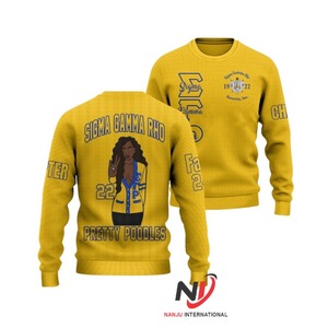 Venta al por mayor personalizada Sigma Gamma Rho Sorority bordado College Color Block sudadera más diferentes tamaños - Product Image 6
