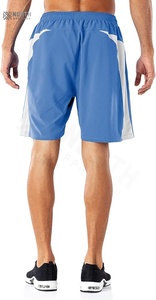 Shorts de course décontractés d'été, taille mi-haute, entraînement haute performance, poches zippées, logo personnalisé, motif uni, teinture unie, élastique, homme - Product Image 2