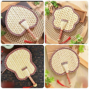 Abanicos de Paja de Trigo Hechos a Mano Ecológicos al por Mayor |   Abanicos Tejidos a Mano con Logotipo Personalizado para Festivales - Product Image 4