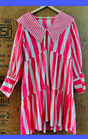 Robe midi en coton écologique indien doux Boh Creation, coupe trapèze, pour femme, usage quotidien, voile, faite à la main, manches trois quarts, col en V