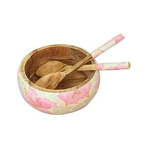 Tazón redondo de madera con diseño de grabado de latón AK en Color Natural, cuenco de frutas secas de alta calidad para artículos de hotel/adornos de vajilla - Product Image 5