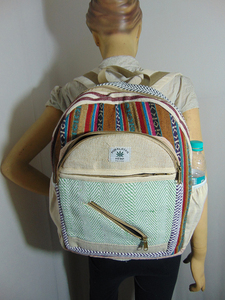 Hemp Fabric <b>College</b> <b>Bags</b> Travel <b>Bags</b> Hemp Women's Backpacks Sling <b>Bag</b> Hemp Messenger Handbag - Product Image 6