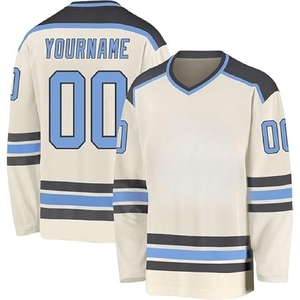 Jersey de hockey sobre hielo para hombres, poliéster, adultos, servicio OEM con logotipos de colores personalizados - Product Image 1