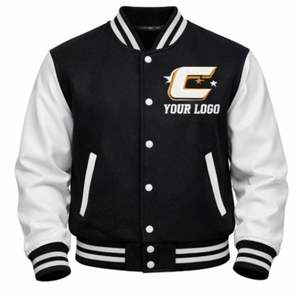 Chaqueta Varsity Premium Unisex de Invierno con Logotipo Bordado Personalizado en la Parte Delantera, Cuello Alto, Transpirable, Resistente al Viento, Estilo Urbano - Product Image 3