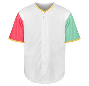 Sublimation personnalisée de vêtements de sport pour femmes, patchwork, maillot rose, uniforme de baseball de grande taille, maillots de baseball - Product Image 2