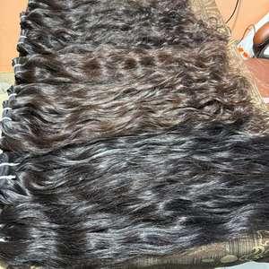 Extensiones de cabello humano real indio de primera calidad, venta al por mayor, cabello natural ondulado rizado, cabello virgen crudo directamente de la India - Product Image 5