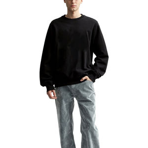 2025 hiver à la mode hommes sweats Street Wear manches longues coton polaire col rond pull personnalisable sweat - Product Image 5