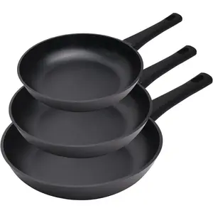 Nhà Máy bán hàng trực tiếp lớp phủ màu đen Frying Pan mà không cần dầu Frying Pan Set không dính Frying Pan