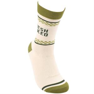 Style rétro pour hommes et femmes Crew rayé à carreaux Design BSCI certifié antibactérien en coton absorbant la sueur Logo personnalisé décontracté - Product Image 1