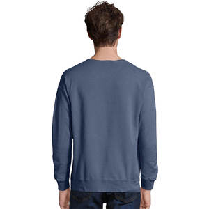 Alta calidad 100% algodón hombres sudaderas cómodo térmico transpirable personalizable Logo camiseta liso teñido al por mayor - Product Image 6