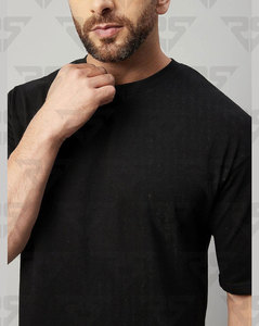Men Oversized Solid Cotton T-Shirt <b>Pack</b> of 2 With Multi Colors OEM Customized Logo <b>Tshirts</b> For Men's - Product Image 2