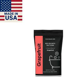 ผงเกลืออาบน้ำทะเลสีแดง1lb แบรนด์ตามสั่งผงเกรปฟรุตเพื่อการผ่อนคลายผิวพร้อมแร่ธาตุเพิ่มผิว - Product Image 1