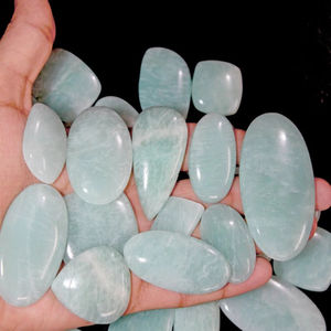 Amazonite naturelle de forme mixte, cabochon pour la fabrication de bijoux, vente en gros de pierres précieuses en vrac, fournisseur de bijoux à prix d'usine - Product Image 1