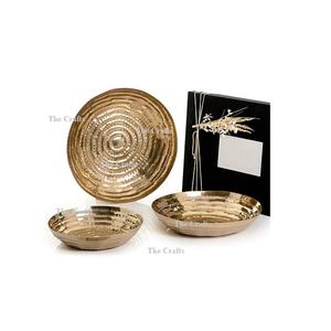 Ensemble de quatre bols décoratifs de taille différente en métal couleur or fruits bol à chocolat pour usage domestique hôtel - Product Image 3