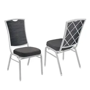 现代设计现代低碳钢宴会椅软垫金属软垫座椅，适用于酒店场所