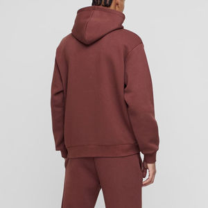 เสื้อฮู้ดดี้ผู้ชายทรงบ็อกซี่ สตรีทแวร์ คุณภาพสูงจากโรงงานผู้ผลิต (OEM) ขายส่ง ผ้าฝ้าย 100% สกรีนโลโก้พิมพ์นูนตามสั่ง ทรงโอเวอร์ไซส์ - Product Image 5