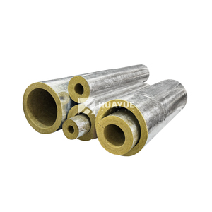Haute teneur en basalte Fireproff One-Side FSK Placage Feuille d'aluminium Tuyau de laine minérale de roche pour un usage commercial - Product Image 1